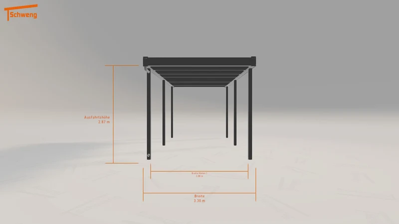 #DE Schweng Flachdachcarport C600 (ID 9wdkx8)
