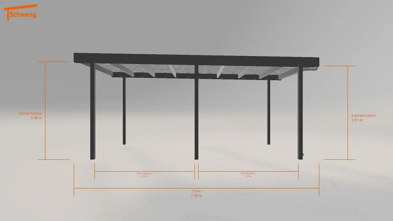 #DE Schweng Flachdachcarport C600 (ID 9wdkx8)