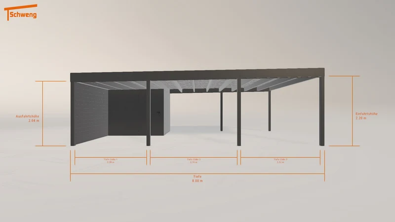 #DE Schweng Flachdachcarport C600+ (ID 2qgrd9) #MTG