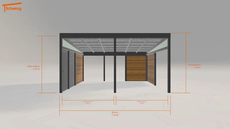 #DE Schweng Pultdachcarport S400 (ID g7b4n7)