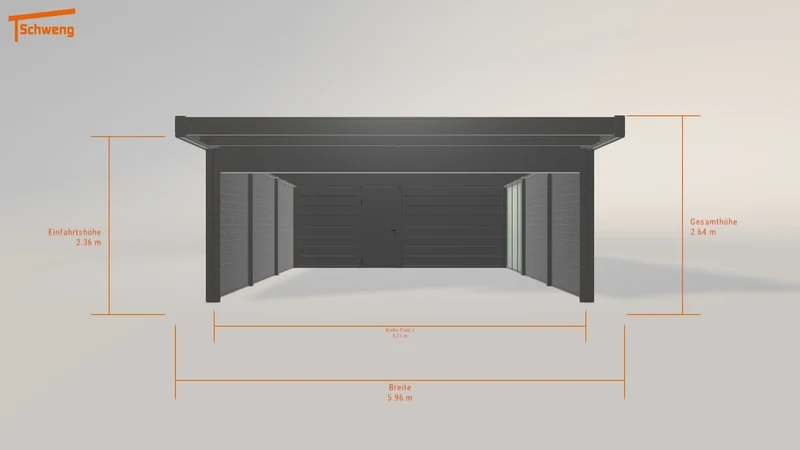 #DE Schweng Flachdachcarport C600 (ID jj324b) #MTG