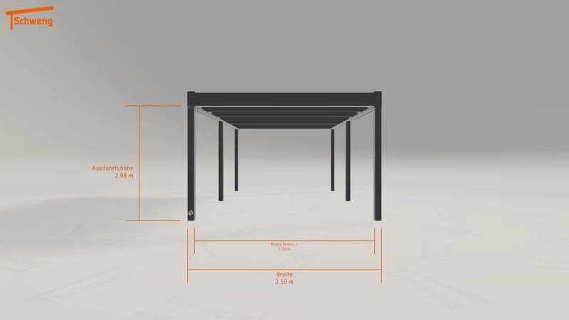 #DE Schweng Flachdachcarport C600 (ID k23jnk)