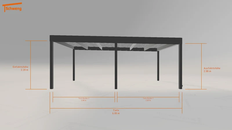 #DE Schweng Flachdachcarport C600 (ID k23jnk)
