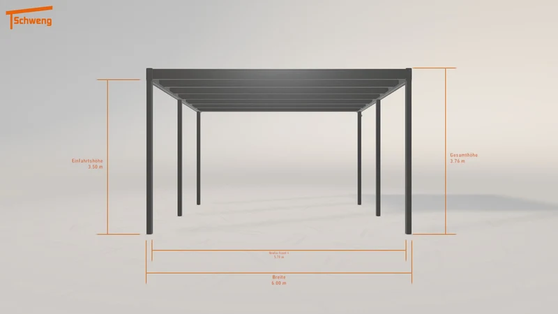 #DE Schweng Flachdachcarport C600 (ID 9wdv95)