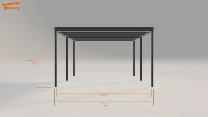 #DE Schweng Flachdachcarport C600 (ID 9wdv95)