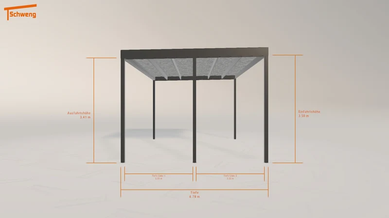 #DE Schweng Flachdachcarport C600 (ID 9wdv95)