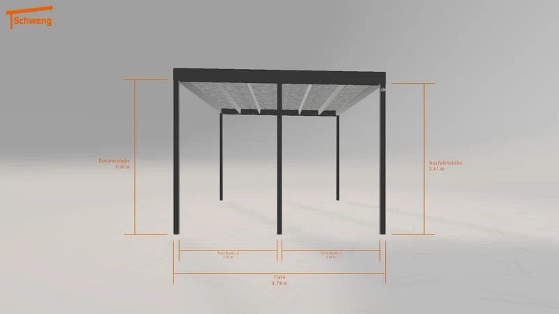 #DE Schweng Flachdachcarport C600 (ID 9wdv95)