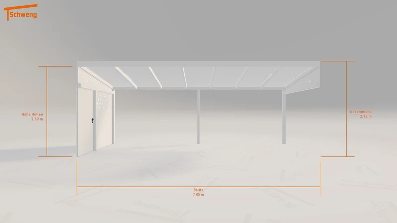 #DE Schweng Pultdachcarport S350 (ID qd3vz7)