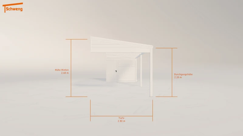 #DE Schweng Pultdachcarport S350 (ID qd3vz7)