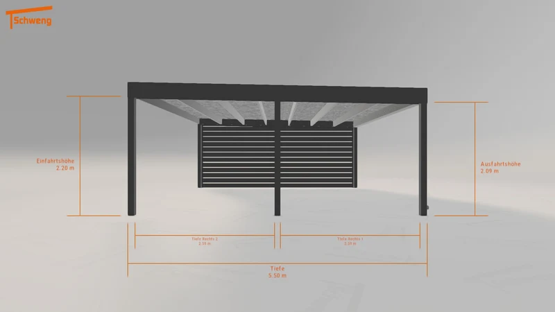 #DE Schweng Flachdachcarport C600 (ID qd3zqp) #MTG