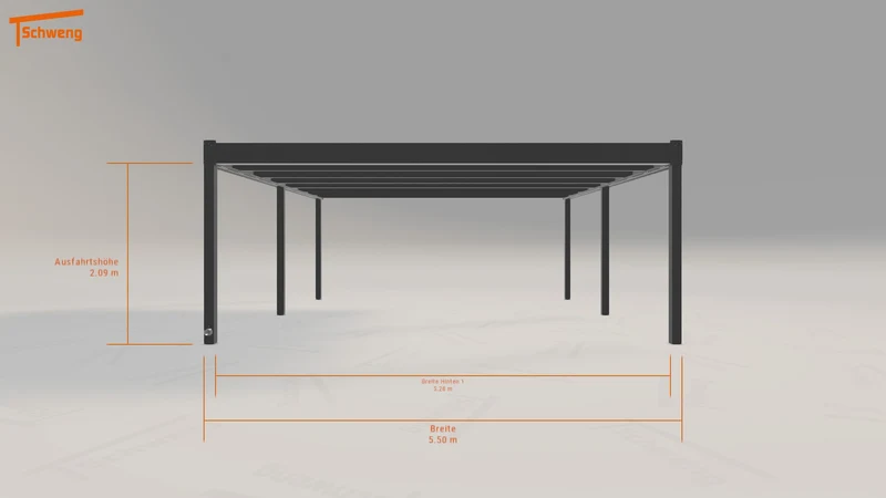 #DE Schweng Flachdachcarport C600 (ID mj3xm9) #MTG