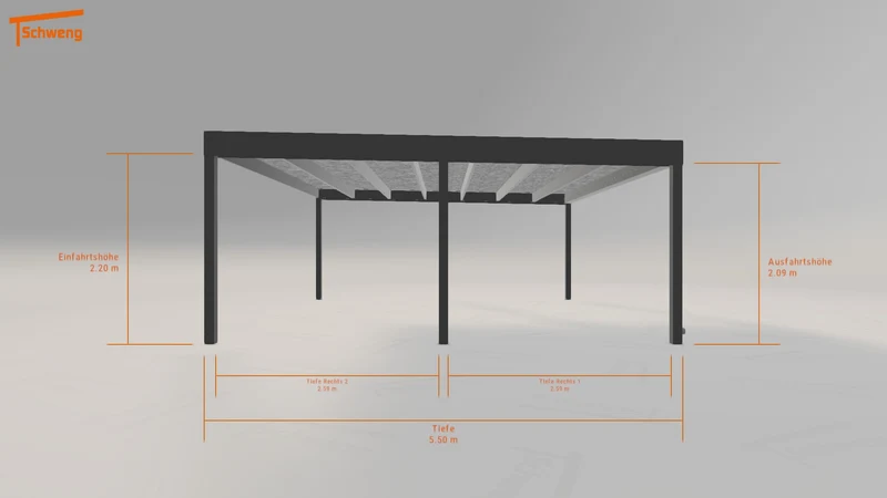 #DE Schweng Flachdachcarport C600 (ID mj3xm9) #MTG