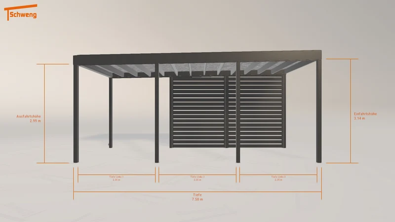 #DE Schweng Flachdachcarport C600+ (ID mj3zx5) #MTG