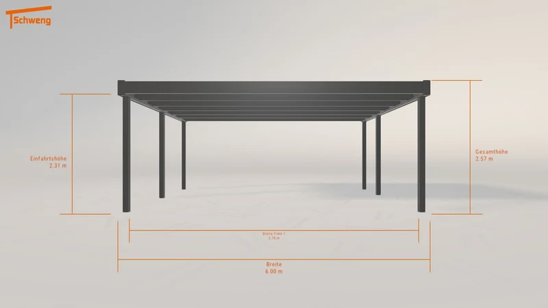 #DE Schweng Flachdachcarport C600+ (ID 33gvy3)