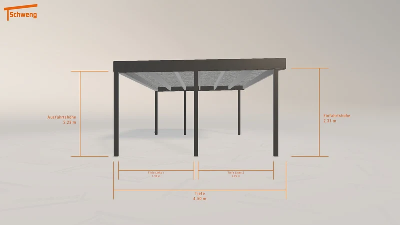 #DE Schweng Flachdachcarport C600+ (ID 33gvy3)