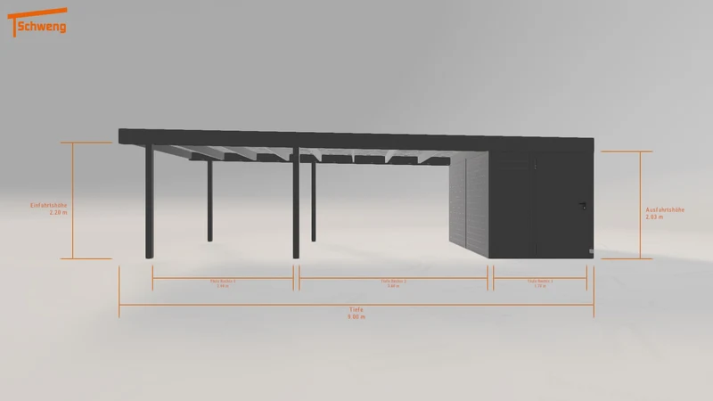 #DE Schweng Flachdachcarport C600 (ID k23pjg) #MTG