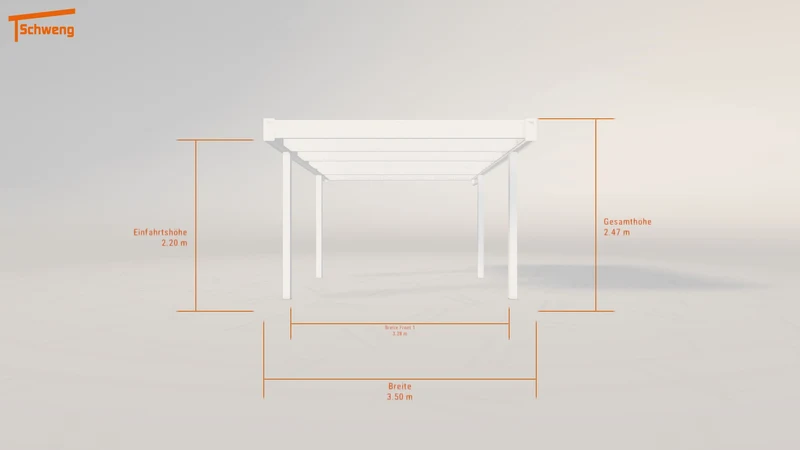 #DE Schweng Flachdachcarport C600 (ID w3r8xv)