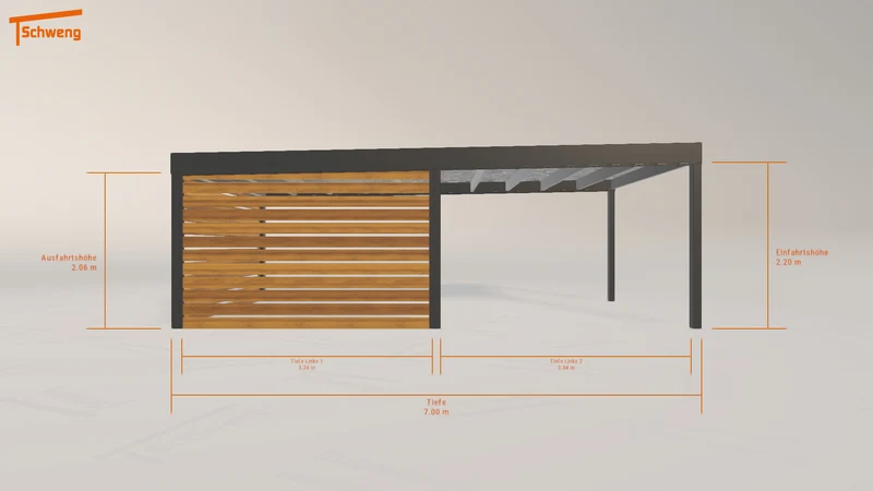 #DE Schweng Flachdachcarport C600+ (ID ygk998) #MTG