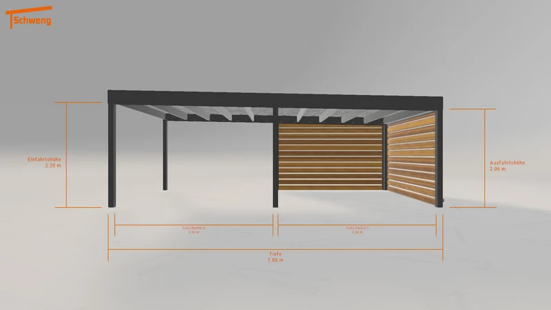#DE Schweng Flachdachcarport C600+ (ID ygk998) #MTG