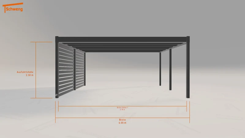 #DE Schweng Flachdachcarport C600 (ID jj3vnb) #MTG