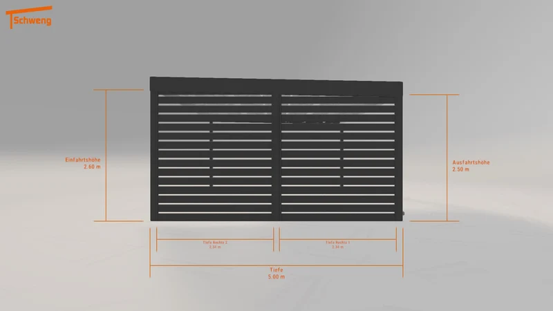 #DE Schweng Flachdachcarport C600 (ID jj3vnb) #MTG