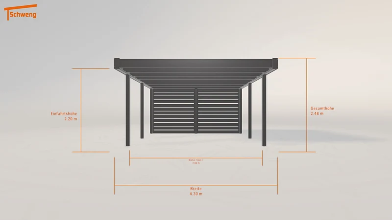 #DE Schweng Flachdachcarport C600 (ID pb3z7b) #MTG