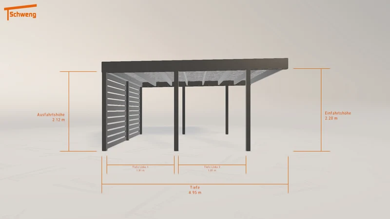 #DE Schweng Flachdachcarport C600 (ID pb3z7b) #MTG