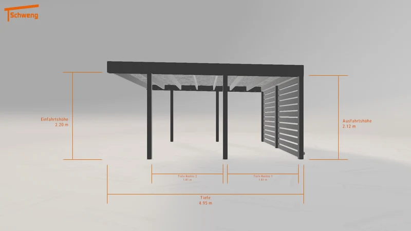 #DE Schweng Flachdachcarport C600 (ID pb3z7b) #MTG