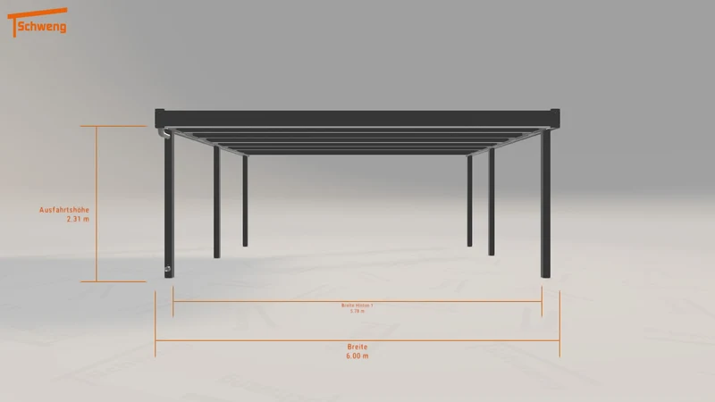 #AT Schweng Flachdachcarport C600+ (ID bk8n4v)