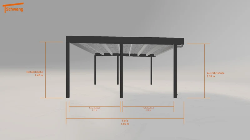 #AT Schweng Flachdachcarport C600+ (ID bk8n4v)