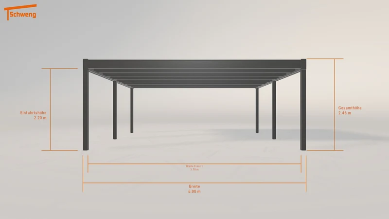 #DE Schweng Flachdachcarport C600+ (ID n53m85)