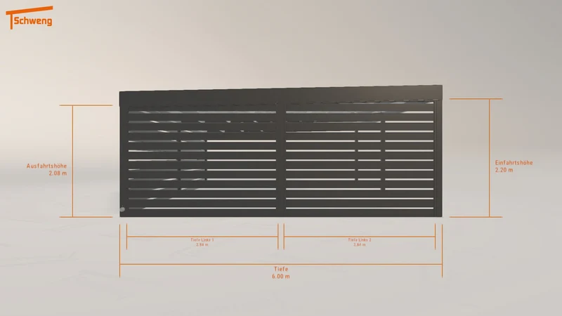 #DE Schweng Flachdachcarport C600+ (ID x7k8p8)