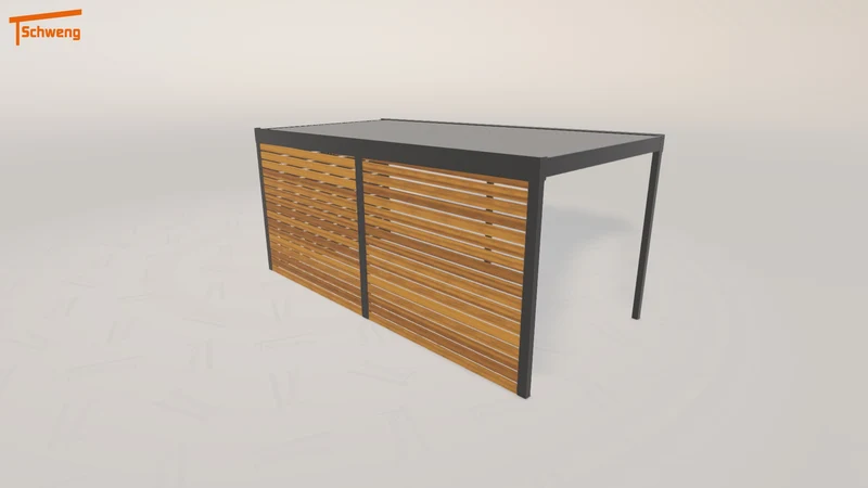 #DE Schweng Flachdachcarport C600+ (ID k2358z)