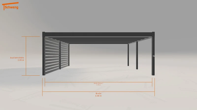 #DE Schweng Flachdachcarport C600+ (ID w3rgv4) #MTG