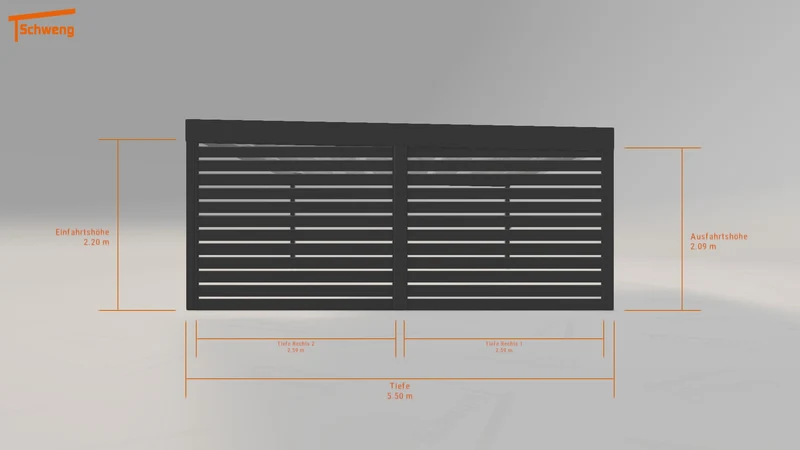 #DE Schweng Flachdachcarport C600+ (ID w3rgv4) #MTG