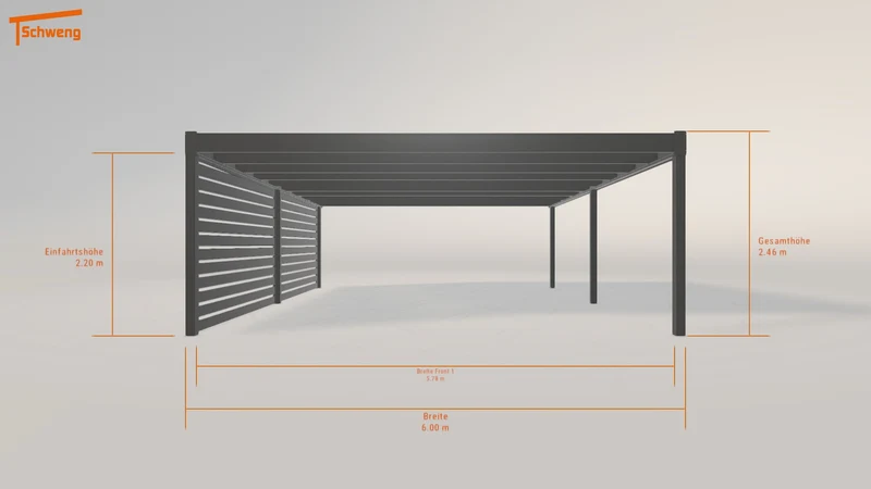 #DE Schweng Flachdachcarport C600 (ID 9wdb8q)