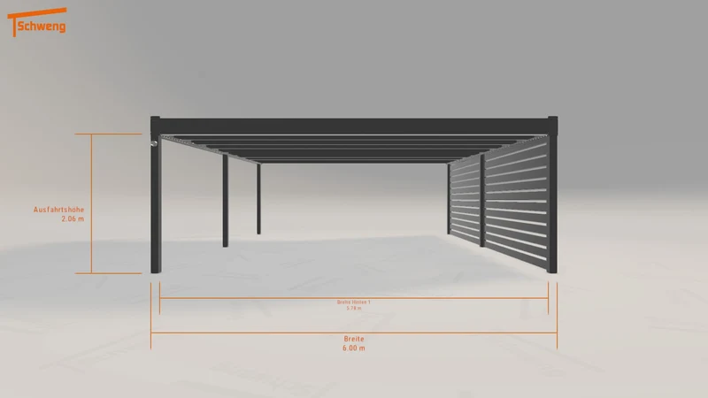 #DE Schweng Flachdachcarport C600 (ID 9wdb8q)