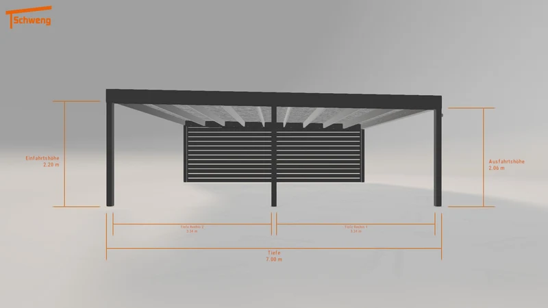#DE Schweng Flachdachcarport C600 (ID 9wdb8q)