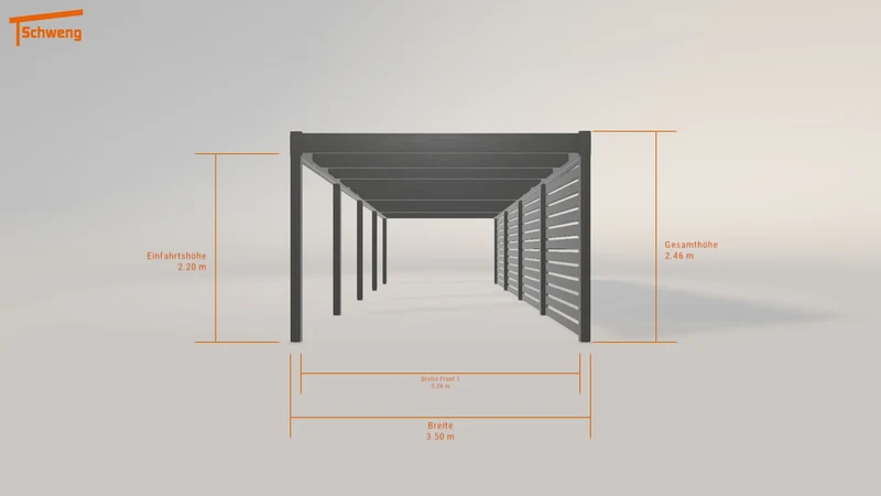 #DE Schweng Flachdachcarport C600 (ID jj3w7w)