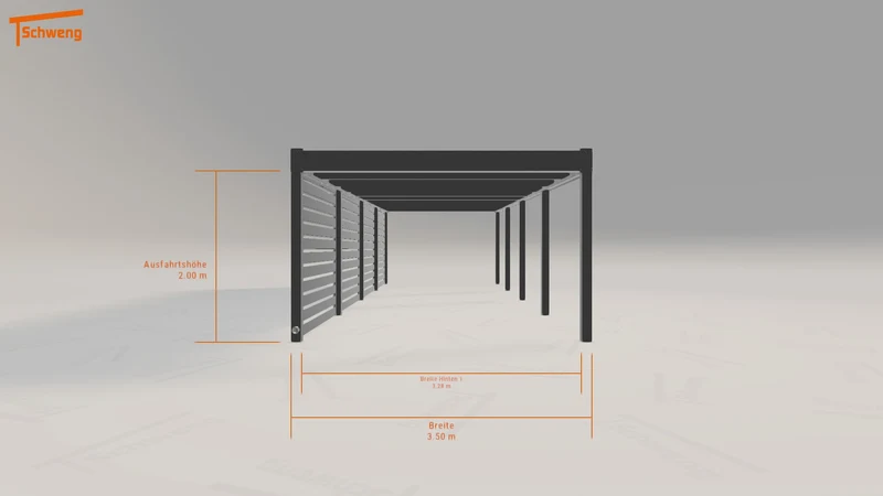 #DE Schweng Flachdachcarport C600 (ID jj3w7w)