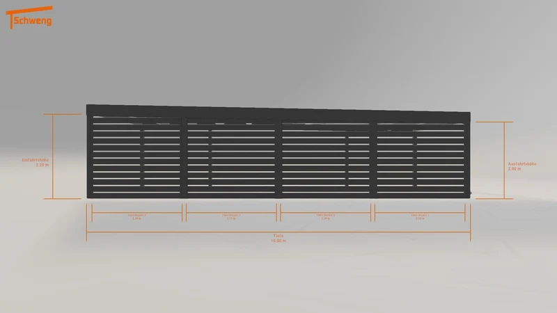 #DE Schweng Flachdachcarport C600 (ID jj3w7w)