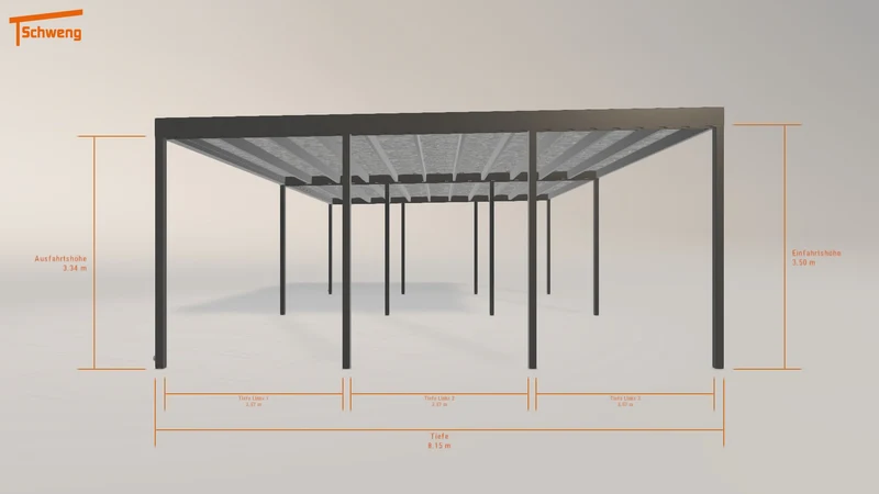 #DE Schweng Flachdachcarport C600+ (ID k23rqd) #MTG