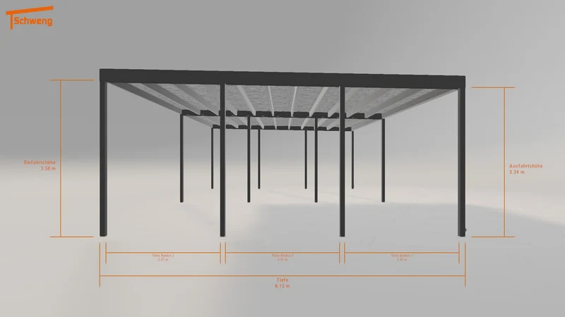 #DE Schweng Flachdachcarport C600+ (ID k23rqd) #MTG