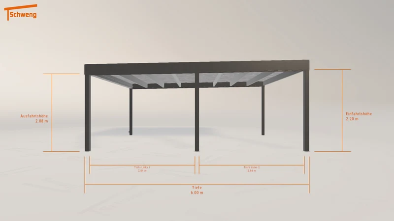 #CH Schweng Flachdachcarport C600 (ID dvwzd3)