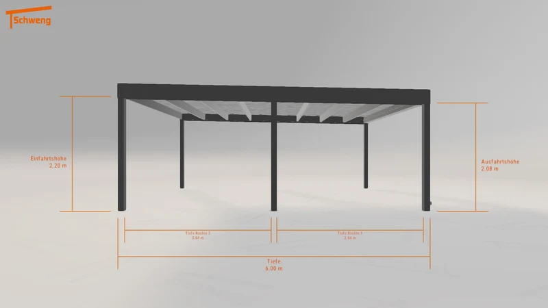 #CH Schweng Flachdachcarport C600 (ID dvwzd3)