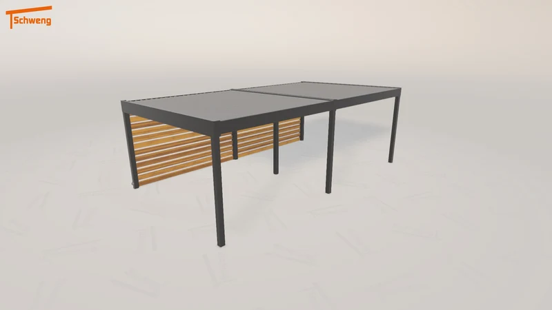 #DE Schweng Flachdachcarport C600 (ID 85rkp5)