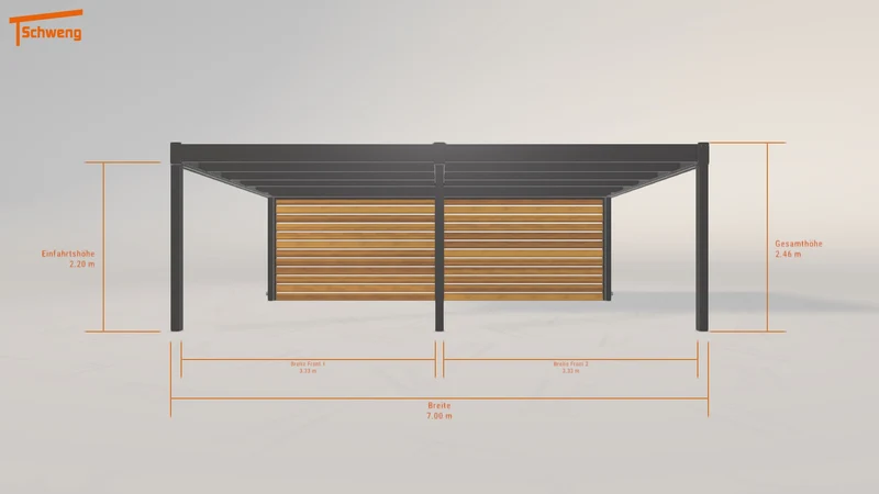 #DE Schweng Flachdachcarport C600 (ID 85rkp5)