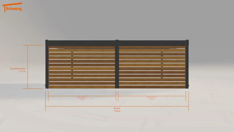 #DE Schweng Flachdachcarport C600 (ID 85rkp5)