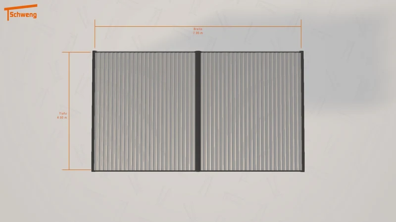 #DE Schweng Flachdachcarport C600 (ID 85rkp5)