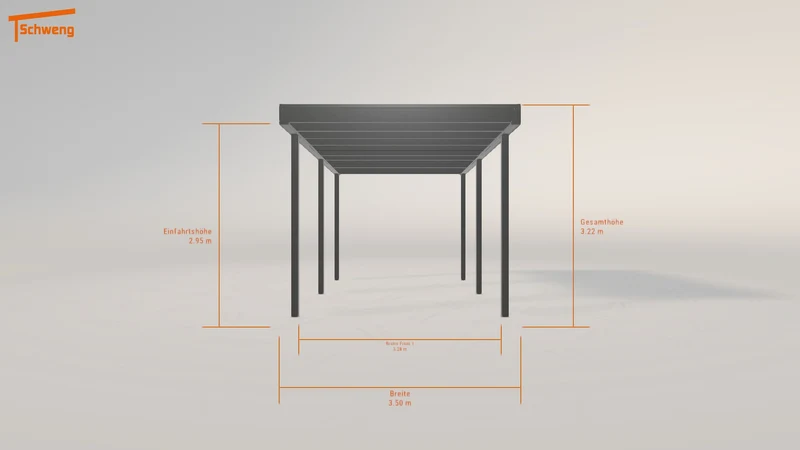 #DE Schweng Flachdachcarport C600+ (ID 85rg27) #MTG
